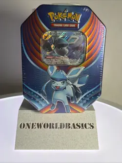 2018 Glaceon GX Evolution Celebrations Pokemon TCG Sealed Collector Gift Tin - Image 1