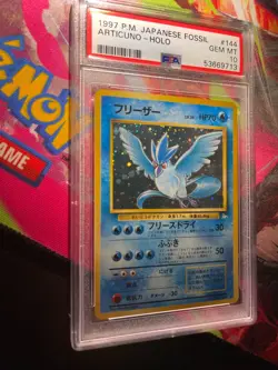 1997 POKEMON JPN FOSSIL #144 ARTICUNO-HOLO PSA 10 - Image 2