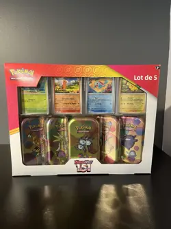 Pack Pokemon Coffret Costco 151 Fr Neuf / New Scelle 5 Mini Tin 4 Promo - Image 1