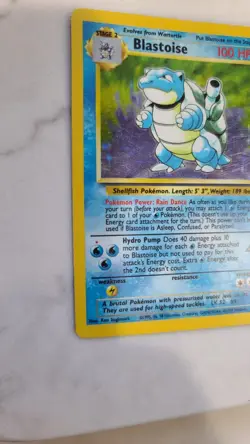 Pokemon TCG Base Set Blastoise Holo 2/102 LP- - Image 2