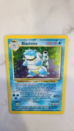 Pokemon TCG Base Set Blastoise Holo 2/102 LP- - Image 3