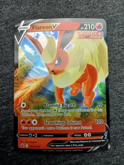 Pokemon TCG Flareon V SWSH149 Sword & Shield Holo Black Star Promo NM - Image 1
