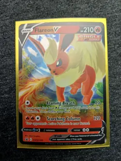 Pokemon TCG Flareon V SWSH149 Sword & Shield Holo Black Star Promo NM - Image 4