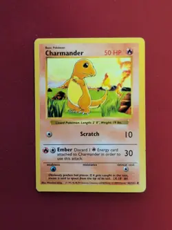 Pokemon Base Set Shadowless | 046/102 Charmander | MP - Image 1