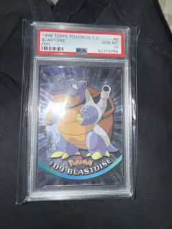 2000 TOPPS CHROME POKEMON T.V. #9 BLASTOISE PSA 10 FOIL - Image 1