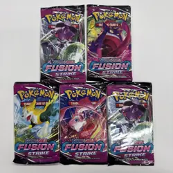 LOT OF 5 Pokemon TCG Fusion Strike Booster Pack SEALED 820650809163 - Image 1