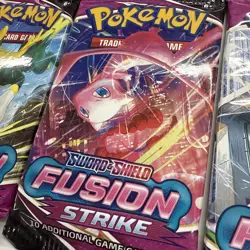 LOT OF 5 Pokemon TCG Fusion Strike Booster Pack SEALED 820650809163 - Image 2