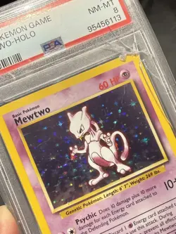Pokemon TCG • Mewtwo 10/102 Base Set 1999 Unlimited • Holo Rare • PSA 8 NM-Mint - Image 3