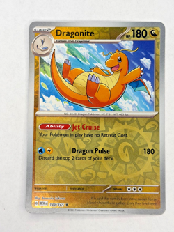 Pokemon TCG LP Dragonite 149/165 Sv: Scarlet & Violet 151 Reverse Holo 2023 - Image 2