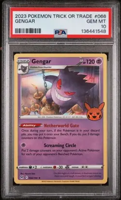 GENGAR Trick or Trade Holo Rare #066 PSA 10 Pokemon [Nostalgium] - Image 1