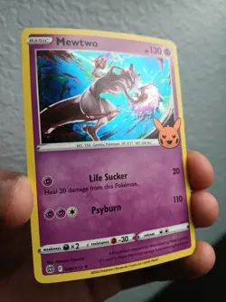 Pokemon TCG Mewtwo 056/172 Trick or Trade (Halloween 2022) Stamped Holo Rare NM - Image 3