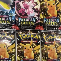 PALDEAN FATES Pokemon Booster Pack Lot / Bundle New Sealed TCG 10 PACKS !!! - Image 2