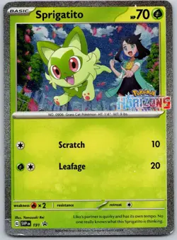 Sprigatito SVP191 Black Star Promo Holo Stamped Pokemon Horizons Card 2024 LP - Image 1