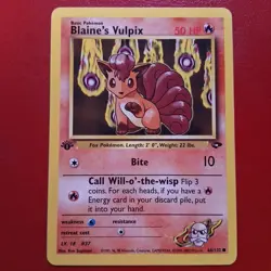 Blaine's Vulpix 66/132 Gym Challenge Regular First Edition Pokemon Card Lp - Image 1