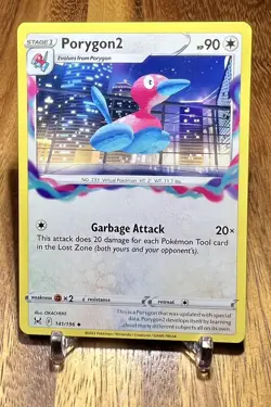 Porygon2 141/196 Non Holo Lost Origin Pokemon Card NM - Image 1