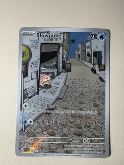 Pokemon TCG Slowpoke Scarlet & Violet Base Set Holo Illustration Card 204/198 - Image 1