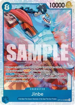 Jinbe English (BLUE) OP14-049 card One Piece CCG - Image 1