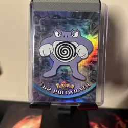 Poliwrath #62 Pokemon Topps Series 1 Card Blue Label Rainbow Foil - Image 1