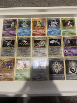 Pokemon TCG Neo Genesis Japanese Mixed lot of 15 cards - Holo - Rare - HP - Image 1