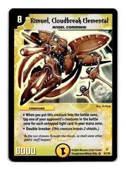 Rimuel, Cloudbreak Elemental Foil Duel Masters S1/S5 2004 Wizards TCG Card LP - Image 1