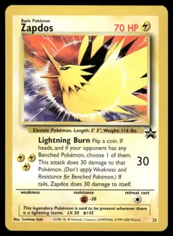 Pokemon Cards Zapdos 23 Wizards Black Star Promos Promo AOKI ERROR *eBay Live* - Image 1