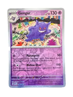 Pokemon Gengar Scarlet & Violet 151 Reverse Holo Card 94/165 - Image 1