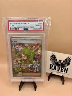 Pokemon TCG Clive Paldean Fates Special Illustration Rare Card 236/091 PSA 10 - Image 1