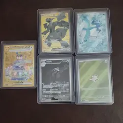 Pokemon TCG 5 Card Lot Terapagos EX, Zekrom EX, Articuno, Palafin, Slakoth - Image 1