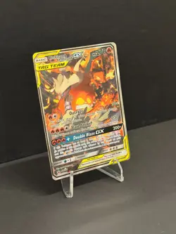 Pokemon TCG Tag Team Card Reshiram & Charizard GX Black Star Promo SM201 MP+ - Image 3