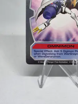 Digimon D-Tector OMNIMON Card 1st Edition 2002 Bandai DT-31 MEGA, YGELU, Vintage - Image 4