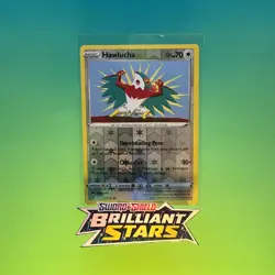Hawlucha 127/172 Reverse Holo Brilliant Stars Pokemon TCG Card M/NM Pack Fresh - Image 1