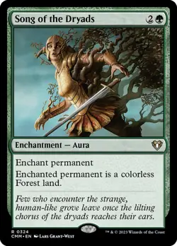 MTG Magic the Gathering Song of the Dryads (324/1173) Commander Masters NM - Image 1
