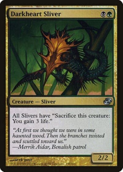 mtg magic darkheart sliver planar chaos ENGLISH slivoide au coeur noir - Image 1