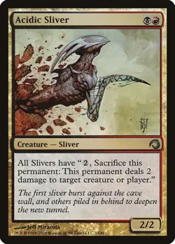 mtg magic acidic Sliver premium deck series FOIL ENGLISH Slivoide acide - Image 1