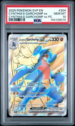 2023-25 Pokemon SV Black Star Promos - SVP EN Cynthia's Garchomp ex #204 PSA 10 - Image 1
