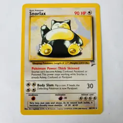 Pokemon TCG #143 Snorlax Rare Unlimited Base Set 2 30/130 Non Holo - Image 1