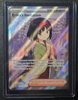 Erika's Invitation 196/165 Scarlet & Violet 151 Ultra Rare Full Art Pokemon - Image 1