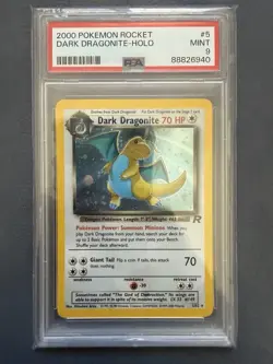 2000 Pokemon Rocket Dark Dragonite Holo PSA 9 - Image 1