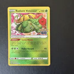 Pokemon Radiant Venusaur 004/078 GO Basic Radiant Rare Holo 150HP - Image 1