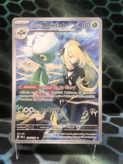 Pokemon Cynthia's Roserade 184/182 Illustration Rare Sv10 Destined Rivals - Image 1