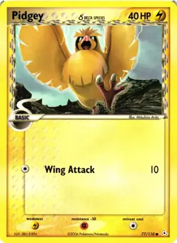 Pokemon TCG Pidgey 77/110 Holon Phantoms VLP - Image 1