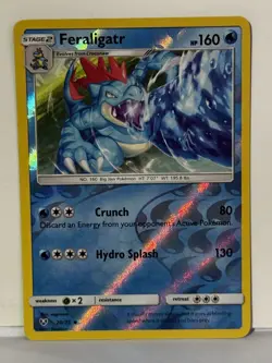 Feraligatr Reverse Holo 20/73 Shining Legends NM Pokemon Fast Ship - Image 1