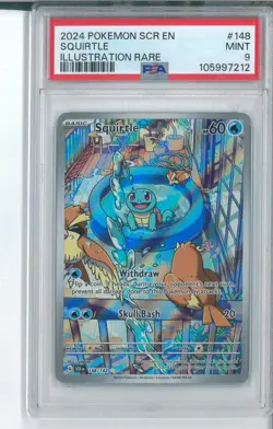 PSA 9 Squirtle (105997212) - 148/142 - Stellar Crown Graded Pokemon - Image 1