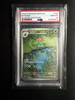 2023 Pokemon 151 Mew EN Ivysaur Illustration Rare 167/165 PSA 10 - Image 1