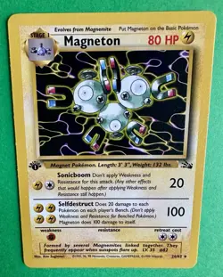 Magneton 26/62 1st Edition Fossil Rare Pokemon WOTC 1999 NM - Image 3