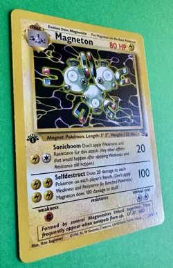 Magneton 26/62 1st Edition Fossil Rare Pokemon WOTC 1999 NM - Image 4