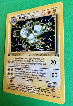 Magneton 26/62 1st Edition Fossil Rare Pokemon WOTC 1999 NM - Image 5