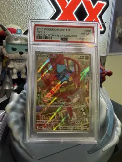 Pokemon TCG Riolu Pokemon Center Stamped Holo PSA 8 Me: Mega Evolution 2025 #010 - Image 1