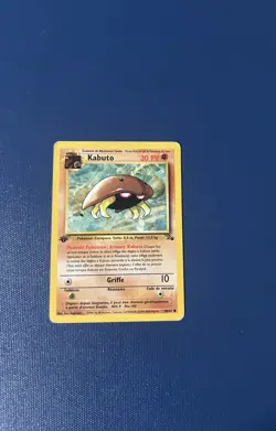 1st Edition Kabuto 50/62 French | Non Holo Vintage Fossil Pokemon Card - Image 1