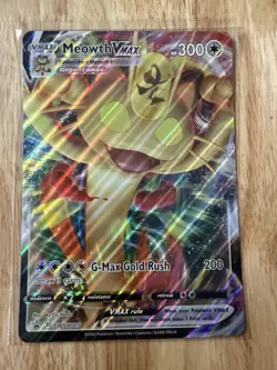 Meowth VMAX SWSH005 Jumbo Cards Holo Sword & Shield Black Star Promo - Image 1
